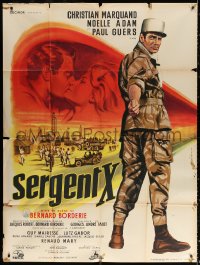 2k865 SERGENT X French 1p 1960 full-length Jean Mascii art of Legionnaire Christian Marquand!