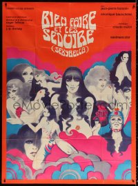 2k869 SEXYRELLA French 1p 1968 wacky Barbarella sex spoof, great montage artwork by H. Manjera!