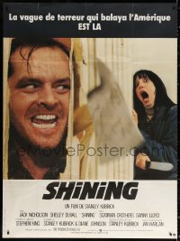 2k874 SHINING French 1p 1980 Stephen King & Stanley Kubrick horror masterpiece, Jack Nicholson!