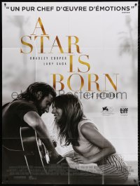 2k895 STAR IS BORN advance French 1p 2018 Cooper stars and directs, romantic image w/Lady Gaga!