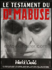 2k924 TESTAMENT OF DR. MABUSE French 1p R1980s Klein-Rogge as Fritz Lang's psychotic criminal genius!