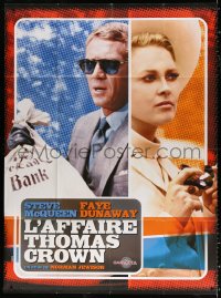 2k928 THOMAS CROWN AFFAIR French 1p R2000s different image of Steve McQueen & sexy Faye Dunaway!