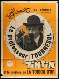 2k937 TINTIN ET LE MYSTERE DE LA TOISON D'OR teaser French 1p 1961 Jean-Pierre Talbot, Herge!