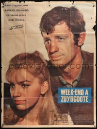 2k975 WEEKEND AT DUNKIRK French 1p 1965 great close up of Jean-Paul Belmondo & Catherine Spaak!