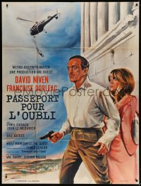 2k979 WHERE THE SPIES ARE French 1p 1965 art of English secret agent David Niven by Charles Rau!