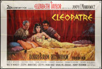 2k379 CLEOPATRA French 2p 1963 Terpning art of Elizabeth Taylor, Richard Burton & Rex Harrison!