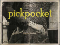 2k376 PICKPOCKET French 4p 1959 Robert Bresson, classic image of hand reaching in jacket, rare!