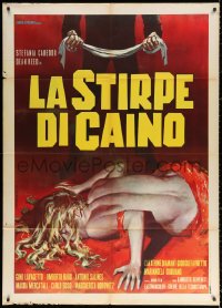 2k312 LA STIRPE DI CAINO Italian 1p 1971 The Lineage of Cain, Caroselli art of woman tortured!