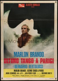 2k315 LAST TANGO IN PARIS Italian 1p R1970s different image of Brando & silhouette, Bertolucci!