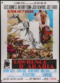 2k316 LAWRENCE OF ARABIA Italian 1p R1970s David Lean classic, Peter O'Toole, cool Cesselon art!