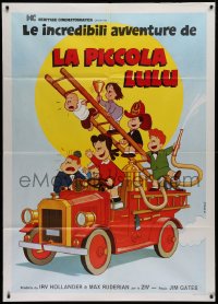 2k317 LE INCREDIBILI AVVENTURE DE LA PICCOLA LULU Italian 1p 1981 Napoli cartoon firetruck art!