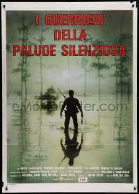2k355 SOUTHERN COMFORT Italian 1p 1983 Walter Hill, Keith Carradine, cool image of hunter in swamp!