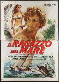 2k183 DOVE Italian 2p 1975 Joseph Bottoms & Deborah Raffin sail around the world, different & rare!