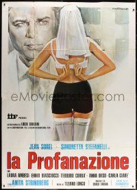 2k201 LA PROFANAZIONE Italian 2p 1974 Tarantelli art of doctor Jean Sorel watching nun undress!