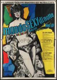 2k207 MONDO SEXUALITY Italian 2p 1962 montage of sexy girls around the world, Manfredo art, rare!