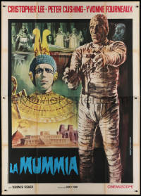 2k209 MUMMY Italian 2p R1960s Hammer horror, different Piovano art of monster Christopher Lee!