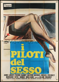2k231 SEX RALLY Italian 2p 1976 different art of sexy female legs hanging out of car window!
