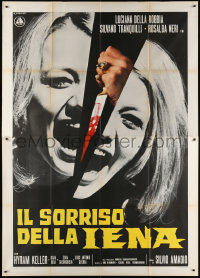 2k234 SMILE BEFORE DEATH Italian 2p 1972 Casaro art of dagger splitting woman's head, rare!