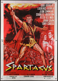 2k237 SPARTACUS Italian 2p R1980s classic Stanley Kubrick & Kirk Douglas epic, different art!