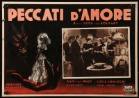 2k162 FINALE Italian LC 1946 great Ghedini art of giant Satan menacing bride Kathe Von Nagy, rare!