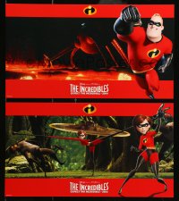 2k004 INCREDIBLES 8 10x17 LCs 2004 Disney/Pixar animated superhero family, cool widescreen images!