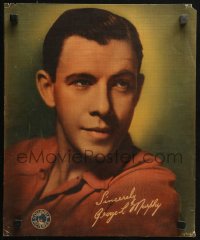 2k058 GEORGE MURPHY jumbo LC 1930s great head & shoulders portrait with facsimile signature!