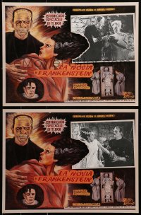 2k071 BRIDE OF FRANKENSTEIN 2 Mexican LCs R1990s Boris Karloff as the monster & Elsa Lanchester!