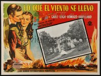 2k069 GONE WITH THE WIND Mexican LC R1990s Vivien Leigh by house, great border art!