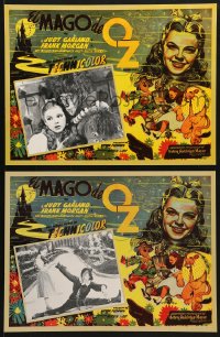 2k074 WIZARD OF OZ 4 Mexican LCs R1990s Judy Garland, Ray Bolger, Bert Lahr, Jack Haley, cool art!