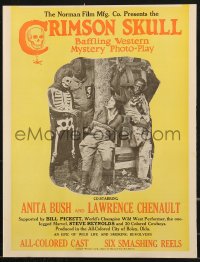 2k096 CRIMSON SKULL pressbook 1921 colored cowboys Anita Bush & Lawrence Chenault, lost film!