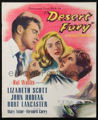 2k097 DESERT FURY pressbook 1947 Burt Lancaster & John Hodiak both want Lizabeth Scott, film noir!