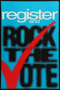 2k017 REGISTER & ROCK THE VOTE 15x23 special poster 1990s non-profit progressive political group!