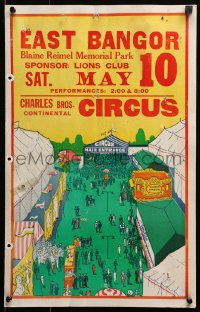 2k120 CHARLES BROTHERS CONTINENTAL CIRCUS WC 1970s cool artwork of the big top tents!