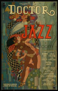 2k123 DOCTOR JAZZ stage play WC 1975 Raoul Pene du Bois art of musician & two near-naked women!