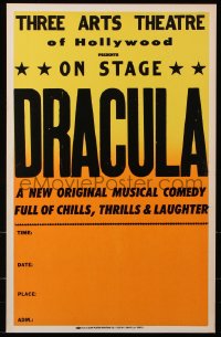 2k124 DRACULA stage play WC 1980s new original musical comedy full of chills, thrills & laughter!