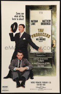2k147 PRODUCERS premiere stage play WC 2001 Mel Brooks, Matthew Broderick, Lane, includes playbill!