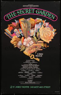 2k150 SECRET GARDEN stage play WC 1991 cool montage artwork by Doug Johnson, Broadway musical!
