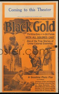 2k092 BLACK GOLD pressbook 1927 exact full-size image of the 14x22 window card, all black cast!