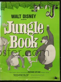 2k104 JUNGLE BOOK pressbook 1967 Walt Disney cartoon classic, contains cool ad pad section!