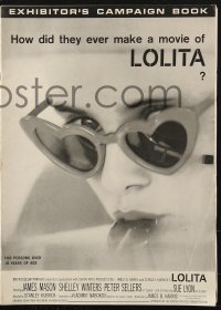 2k105 LOLITA pressbook 1962 Stanley Kubrick, Sue Lyon with heart sunglasses & lollipop!