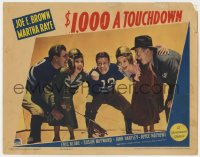 2m252 $1,000 A TOUCHDOWN LC 1939 football player Joe E. Brown & Martha Raye in huddle with others!