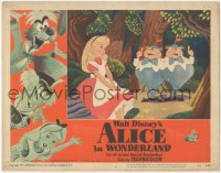 2m272 ALICE IN WONDERLAND LC #5 1951 Disney cartoon, she's w/ Tweedledee and Tweedledum in forest!