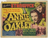 2m010 ANNIE OAKLEY TC 1935 Queen of the Roaring 80's Barbara Stanwyck, Preston Foster, very rare!