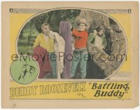 2m291 BATTLING BUDDY LC 1924 Buddy Roosevelt laughs as he covers man in blankets, ultra rare!