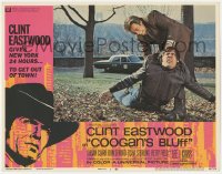 2m375 COOGAN'S BLUFF LC #5 1968 close up of Clint Eastwood subduing Don Stroud in the park!