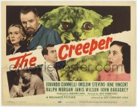 2m047 CREEPER TC 1948 frightened Onslow Stevens, June Vincent and wacky crazed cat monster!