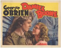 2m383 DANIEL BOONE LC 1936 romantic close up of George O'Brien in coonskin cap & Heather Angel!