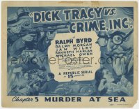 2m058 DICK TRACY VS. CRIME INC. chapter 5 TC 1941 Ralph Byrd, Chester Gould, Murder at Sea!