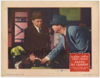 2m410 DOUBLE INDEMNITY Spanish/US LC R1949 Edward G. Robinson stops Fred MacMurray grabbing phone!
