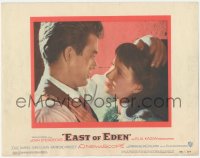 2m418 EAST OF EDEN LC #8 1955 best close up of James Dean & Julie Harris, directed by Elia Kazan!